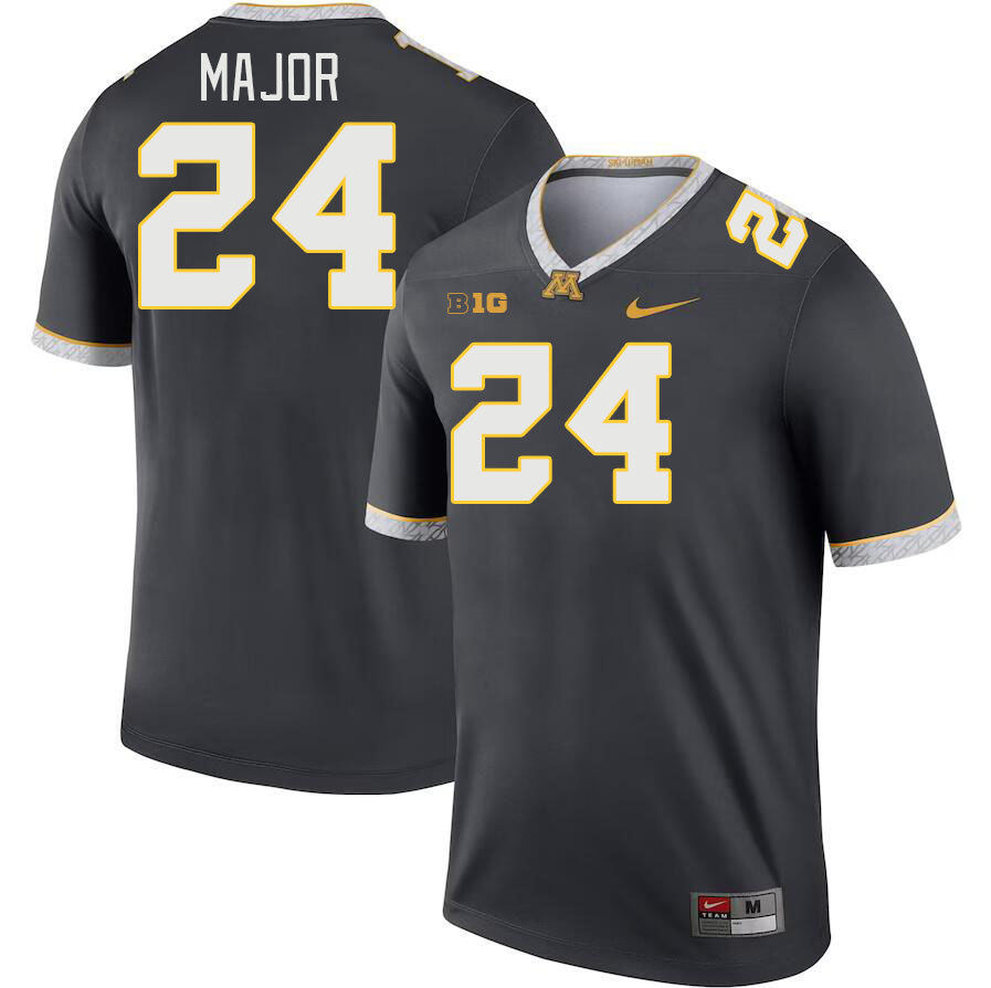 Men #24 Marcus Major Minnesota Golden Gophers College Football Jerseys Stitched-Charcoal